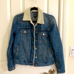 GAP shearling jean jacket